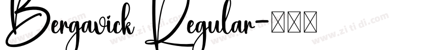 Bergavick Regular字体转换